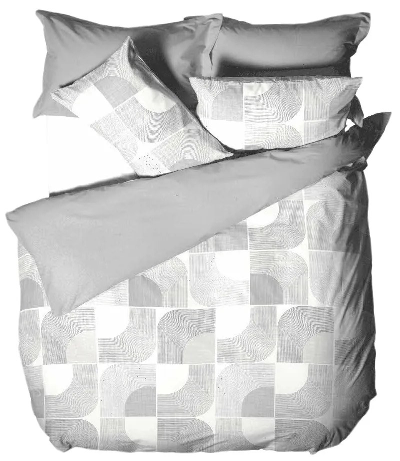 B.E.S. Petrovice Flanelowa pościel Nordic Grey,140 x 200 cm, 70 x 90 cm