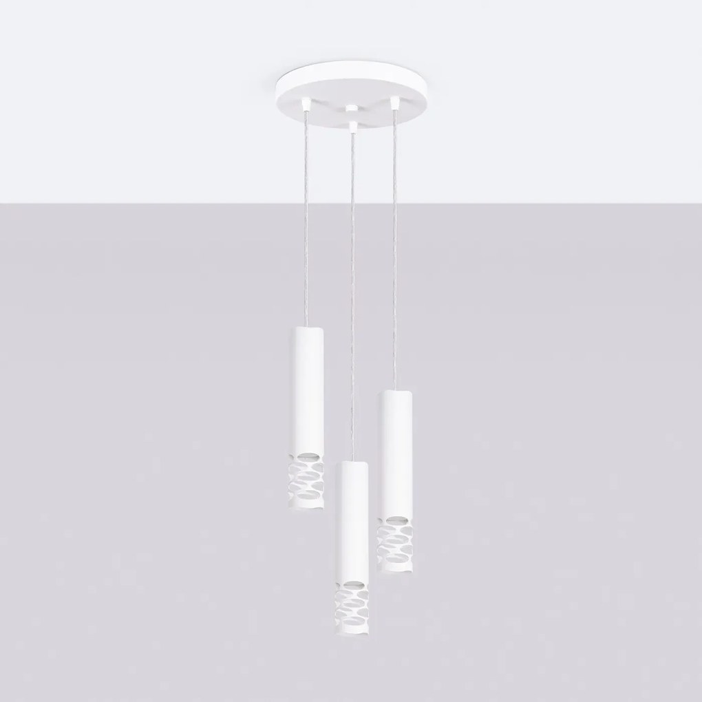 Lampa wisząca LIRO 3P biała SOLLUX LIGHTING