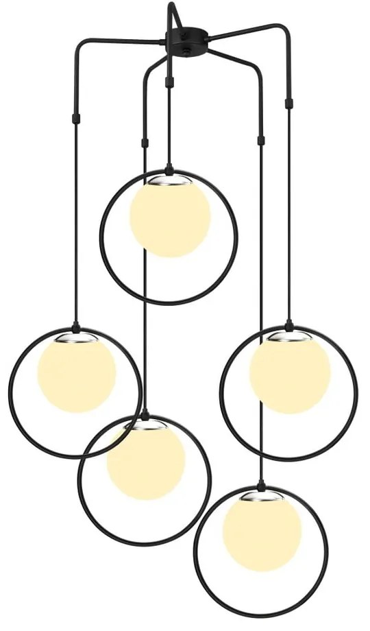 Czarna metalowa lampa wisząca Opviq lights Satyros