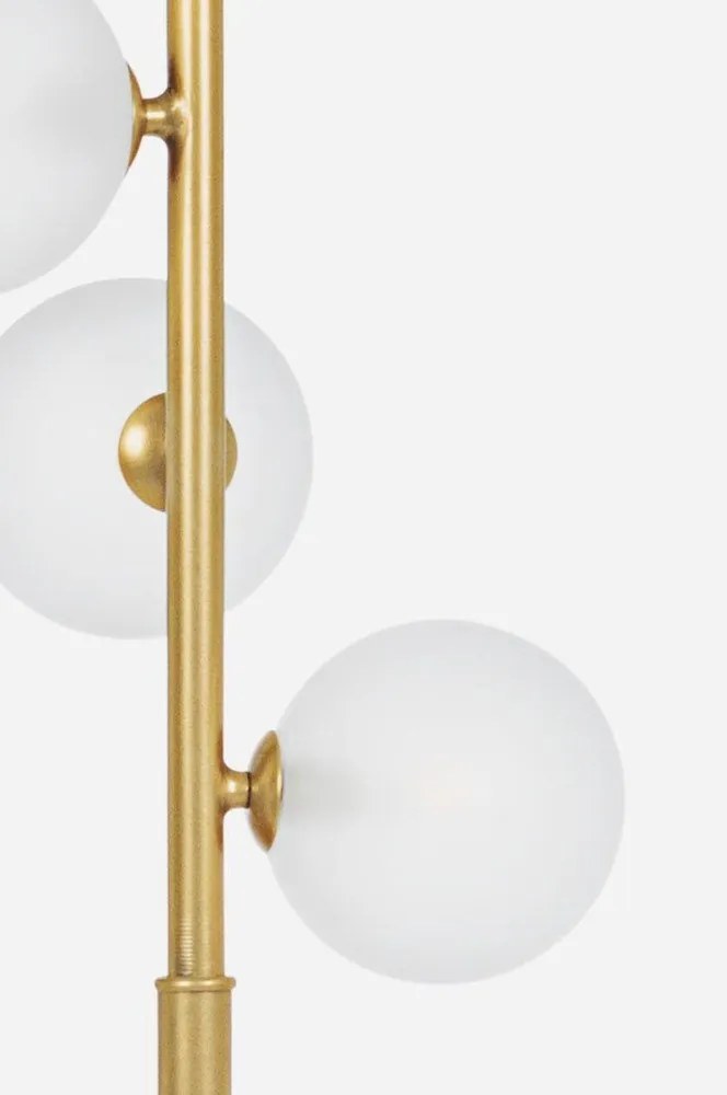 Lampa stojąca w kolorze złota ze szklanym kloszem (wysokość 156,5 cm) Balls – Bizzotto