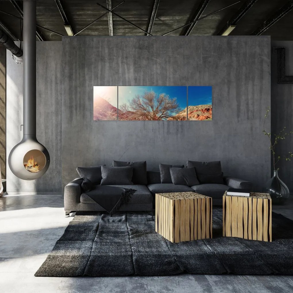 Obraz drzewa na pustyni (170x50 cm)
