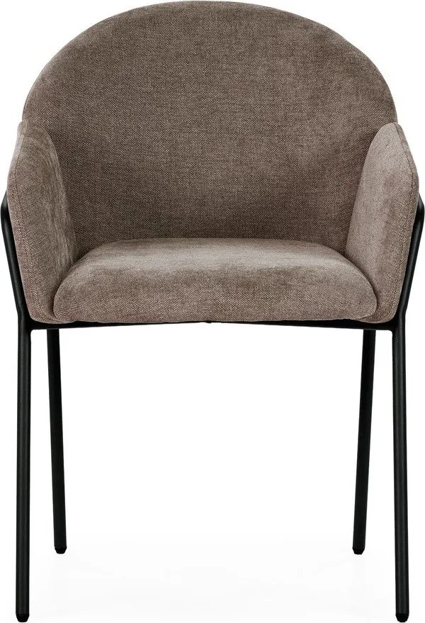 Brzoskwiniowe tapicerowane fotele jadalniane zestaw 2 szt. Aslin – MOME