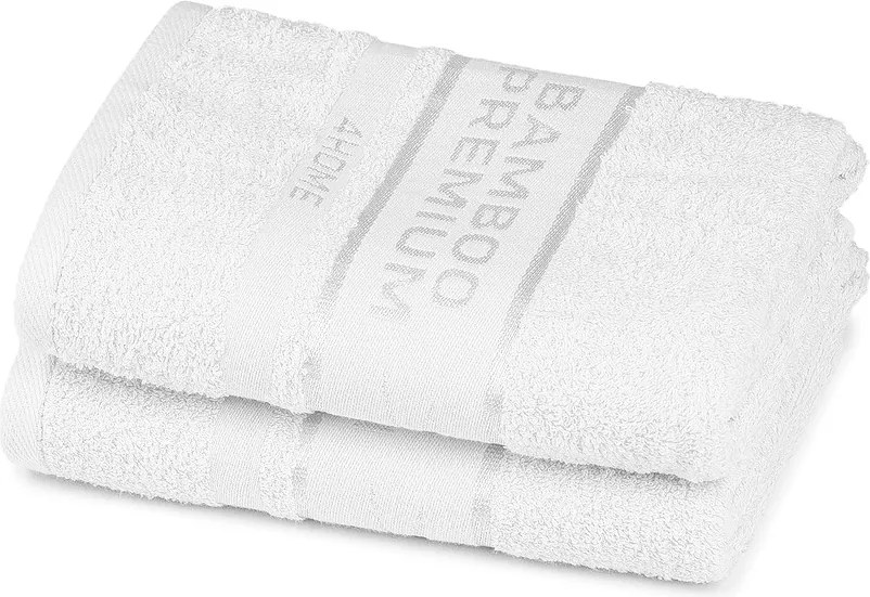 4Home Bamboo Premium ręcznik biały, 50 x 100 cm, zestaw 2 szt.