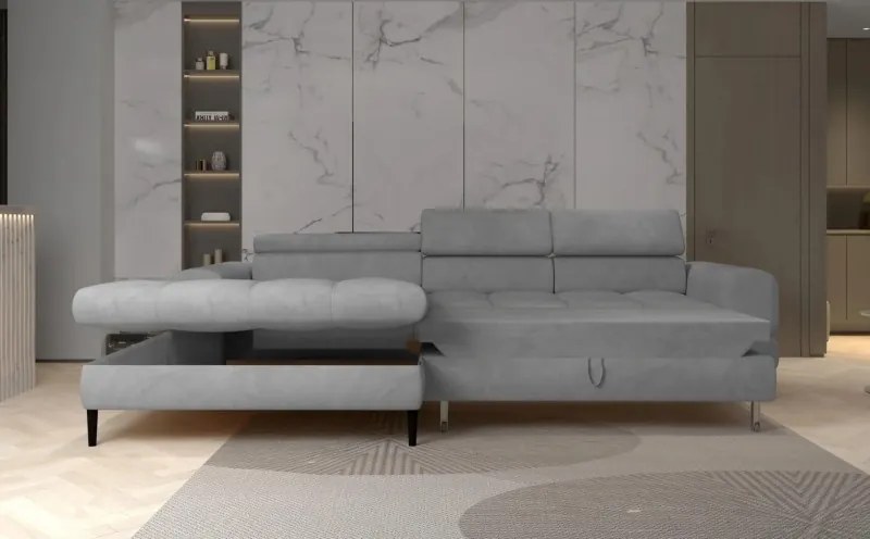 Narożnik VOSS S L Lewostronny z układ spania pojemnikiem WERSAL