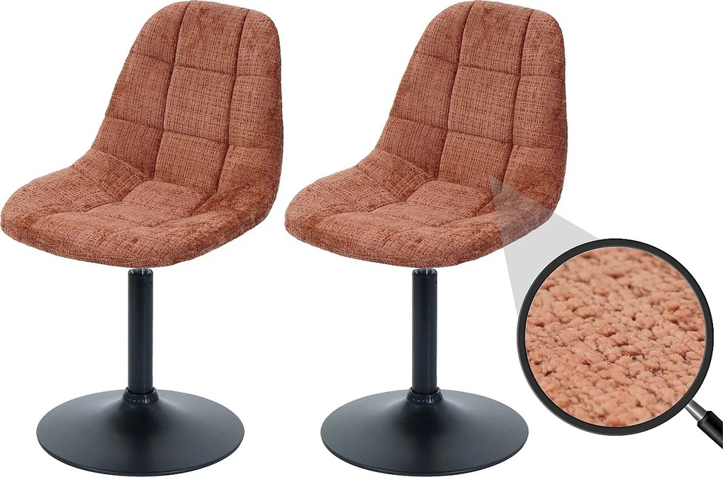 Krzesło do jadalni MCW-A60 (zestaw 2 sztuk),  terakota