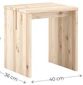 Stołek z litego drewna sosnowego w naturalnym kolorze Join-In – Karup Design