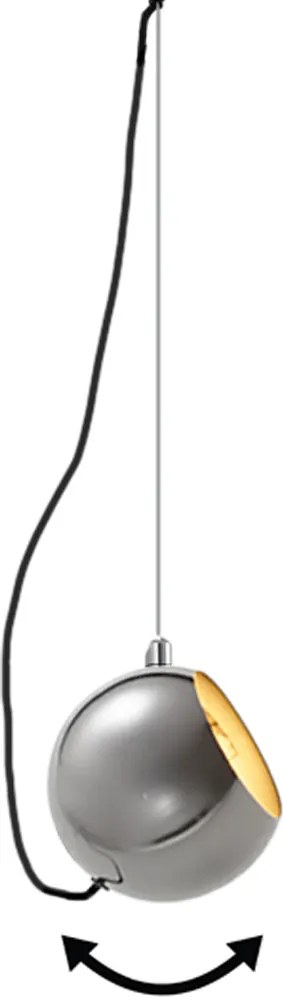 Designerska lampa wisząca chromowana do systemu szynowego 1-fazowego - Slimline Sara