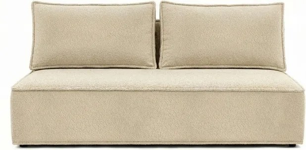 Sofa z Funkcją Spania MAVIA Beżowa Boucle Nowoczesna