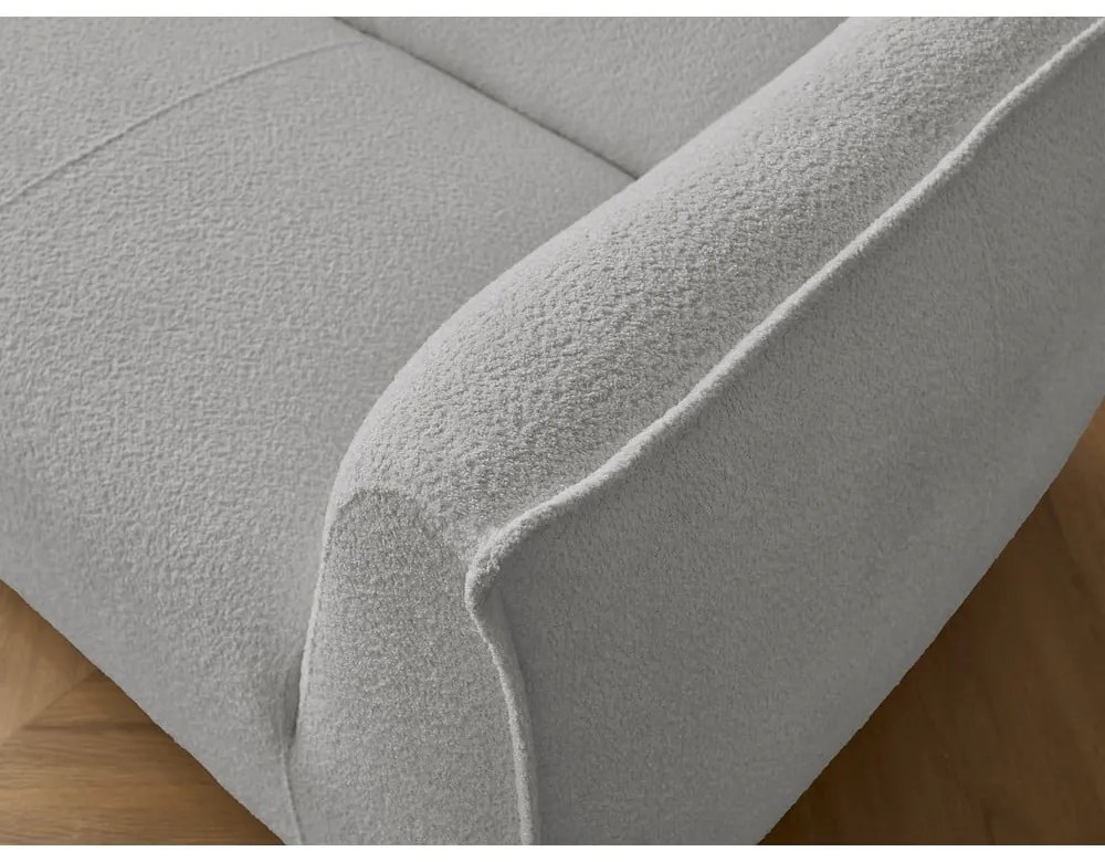 Jasnoszara sofa z materiału bouclé 242 cm Giorgia – Bobochic Paris