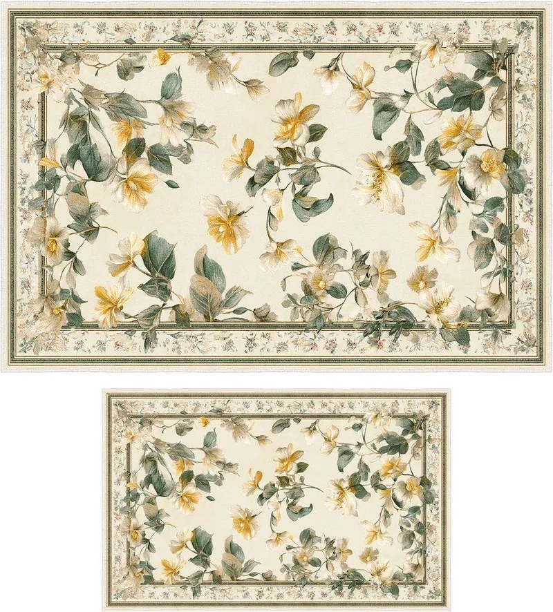 Beżowe dywaniki łazienkowe zestaw 2 szt. 60x100 cm – Foutastic