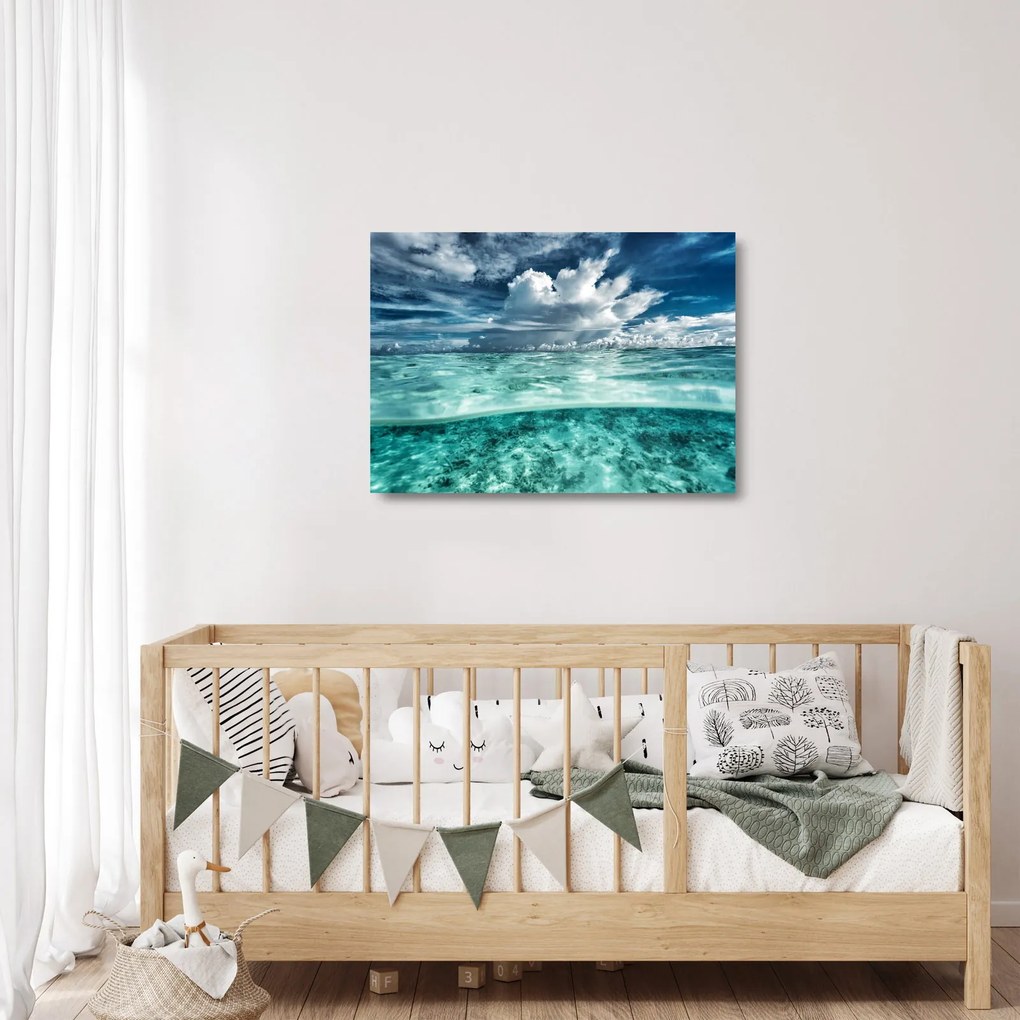 Obraz na szkle - Widok pod poziomem morza (70x50 cm)
