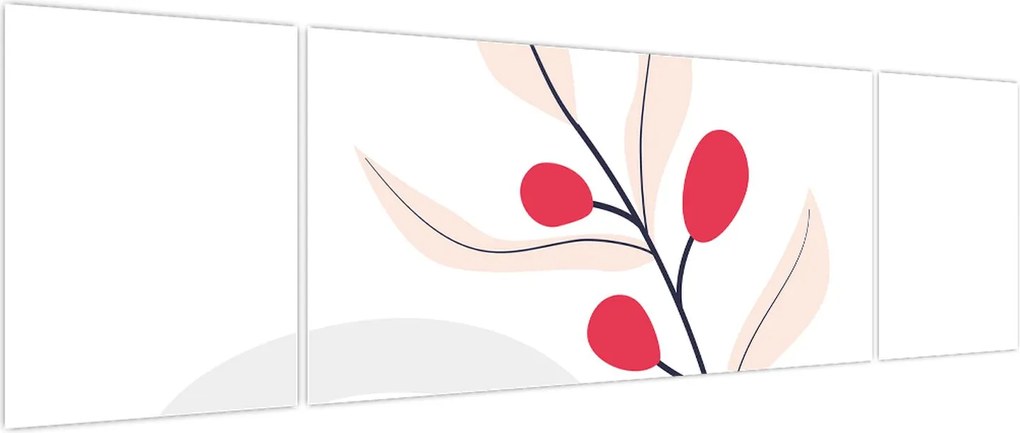 Obraz - Różowa abstrakcja kwiatowa N⁰3 (170x50 cm)