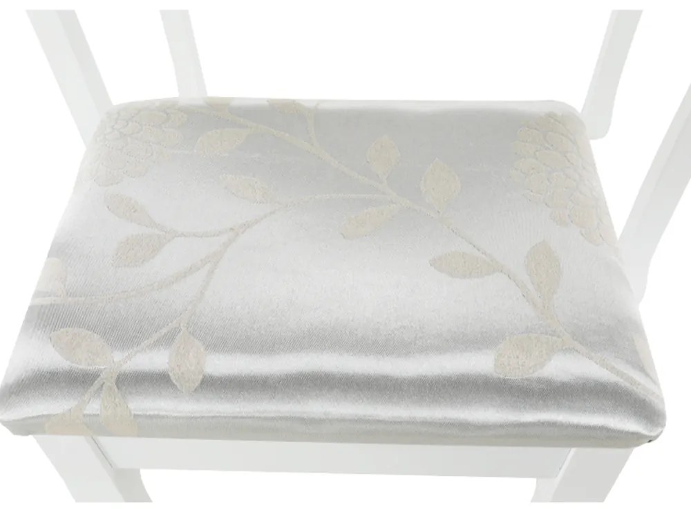 Ozdobny stolik ze stołkiem RODES NEW, biały