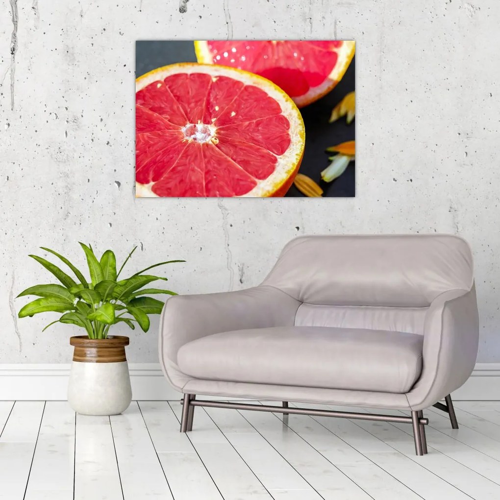Obraz pokrojonych grejpfrutów (70x50 cm)