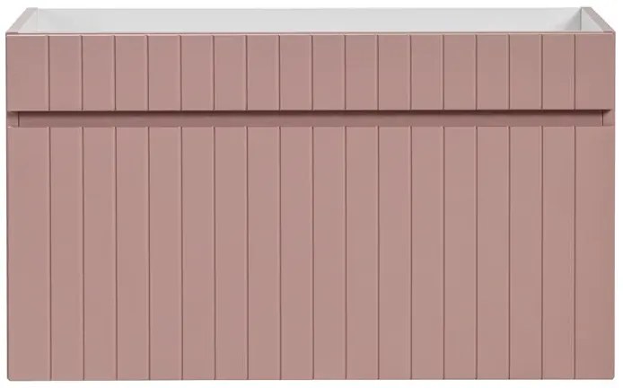 Szafka umywalkowa różowa 80 cm z lamelami D1-N71