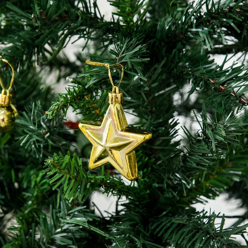 Homcom Choinka 180 Cm Jodła 200 LED 745 Gałęzi | Aosom PL