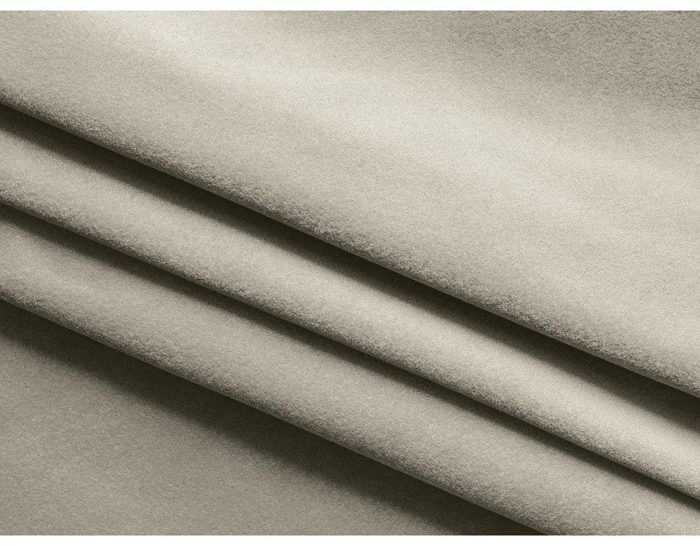 Beżowa aksamitna rozkładana/ze schowkiem sofa 225 cm Hula – Makamii