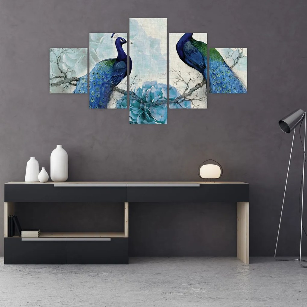 Obraz - Pawie tekstury (125x70 cm)