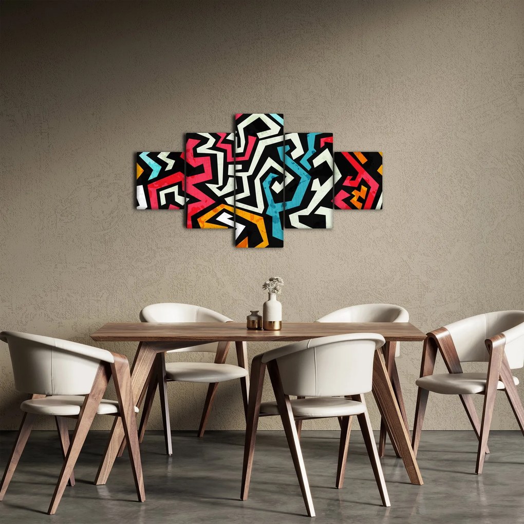 Obraz abstrakcji graficznej (125x70 cm)