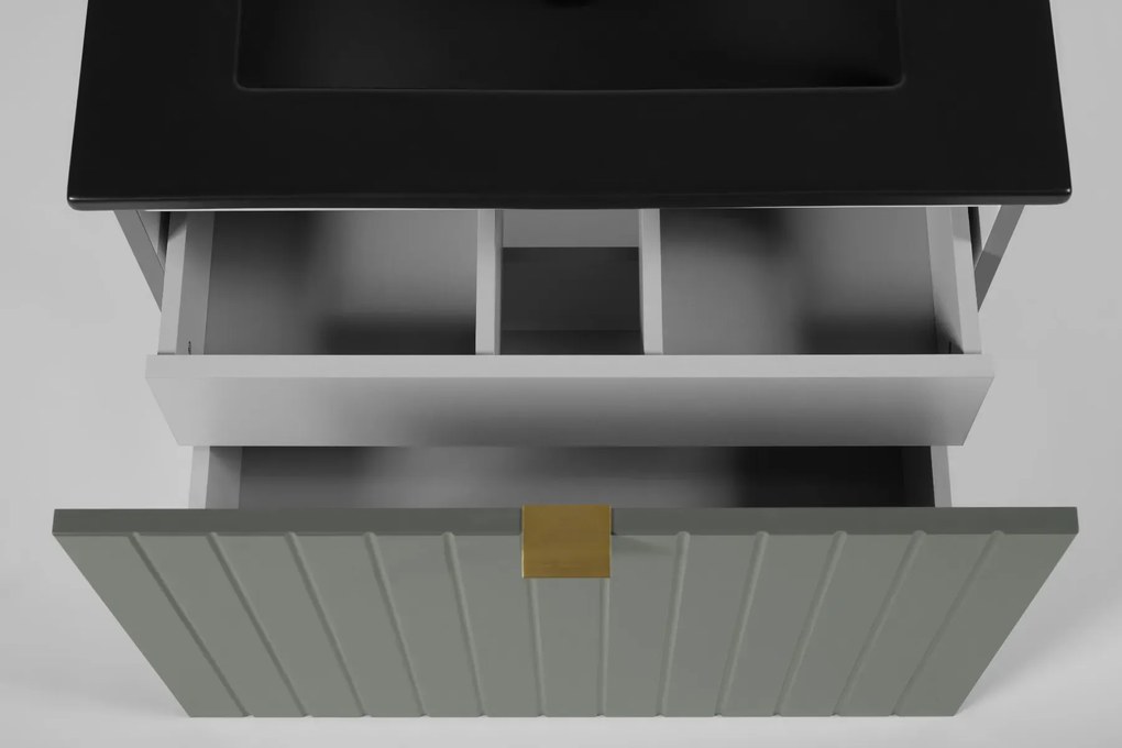 Szafka pod umywalkę HARMO 50 cm szaro-zielony półmat KROFAM