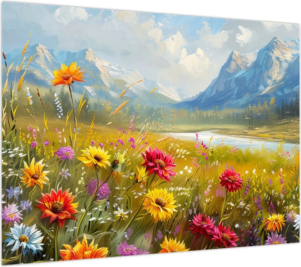 Obraz - Malowany krajobraz (70x50 cm)