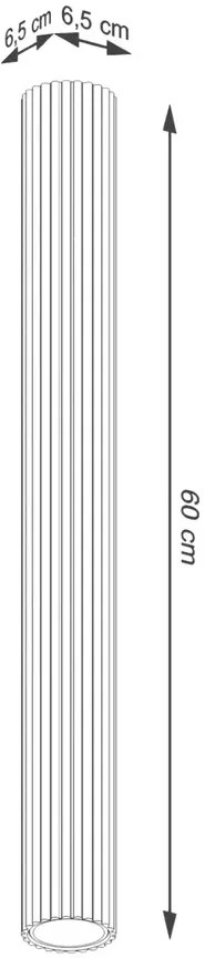 Loftowa oliwkowa lampa sufitowa 60cm - D295-Melson