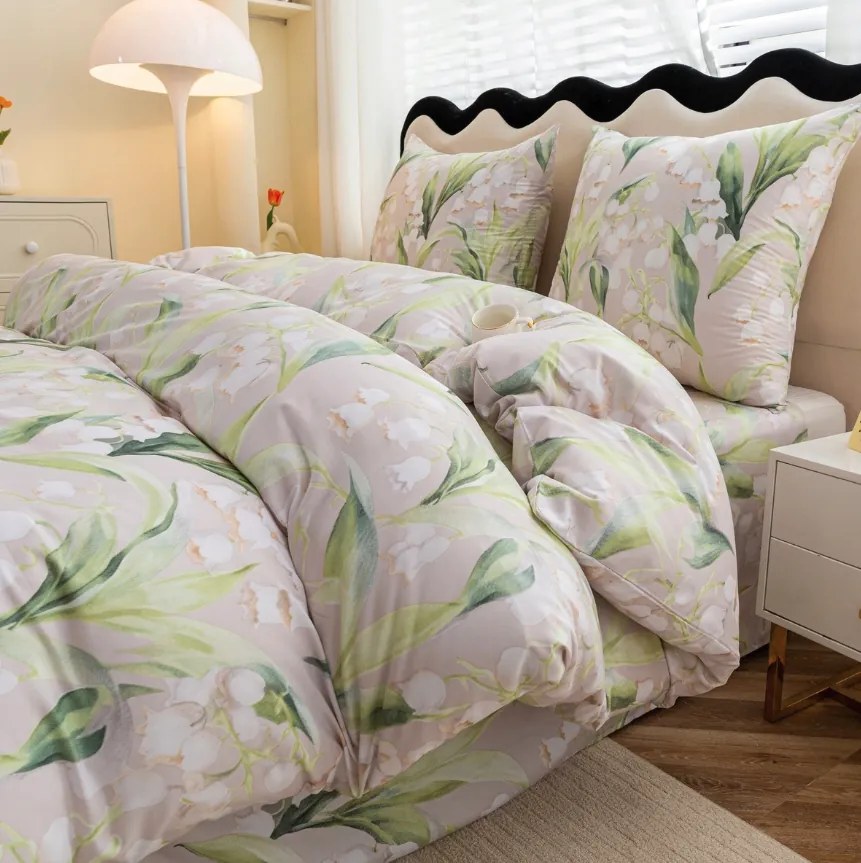 PrzytulneMieszkanie.pl PrzytulneMieszkanie.pl Pościel z mikrofibry MUGUET wzorowana Rozmiar pościeli: 70 x 80 cm | 140 x 200 cm