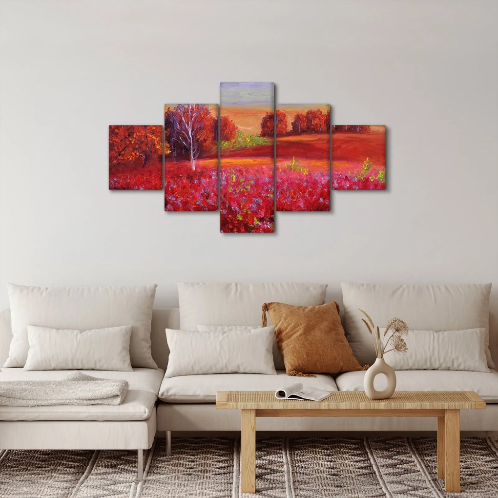 Obraz czerwonego krajobrazu (125x70 cm)