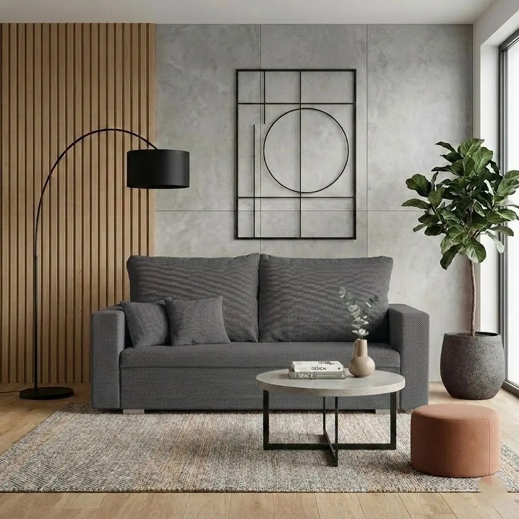 Sofa kanapa 2 os z funkcją spania DARIA Ciemny szary