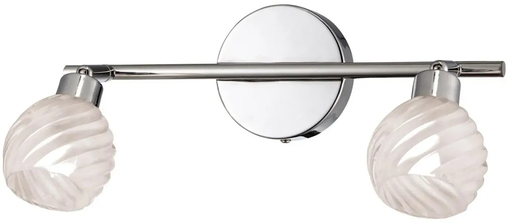 Podwójny kinkiet reflektor ze szklanymi kloszami - A765 T0-D75