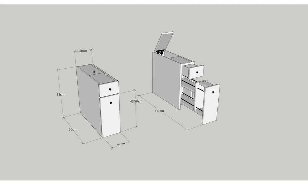 Szafka łazienkowa Smart White