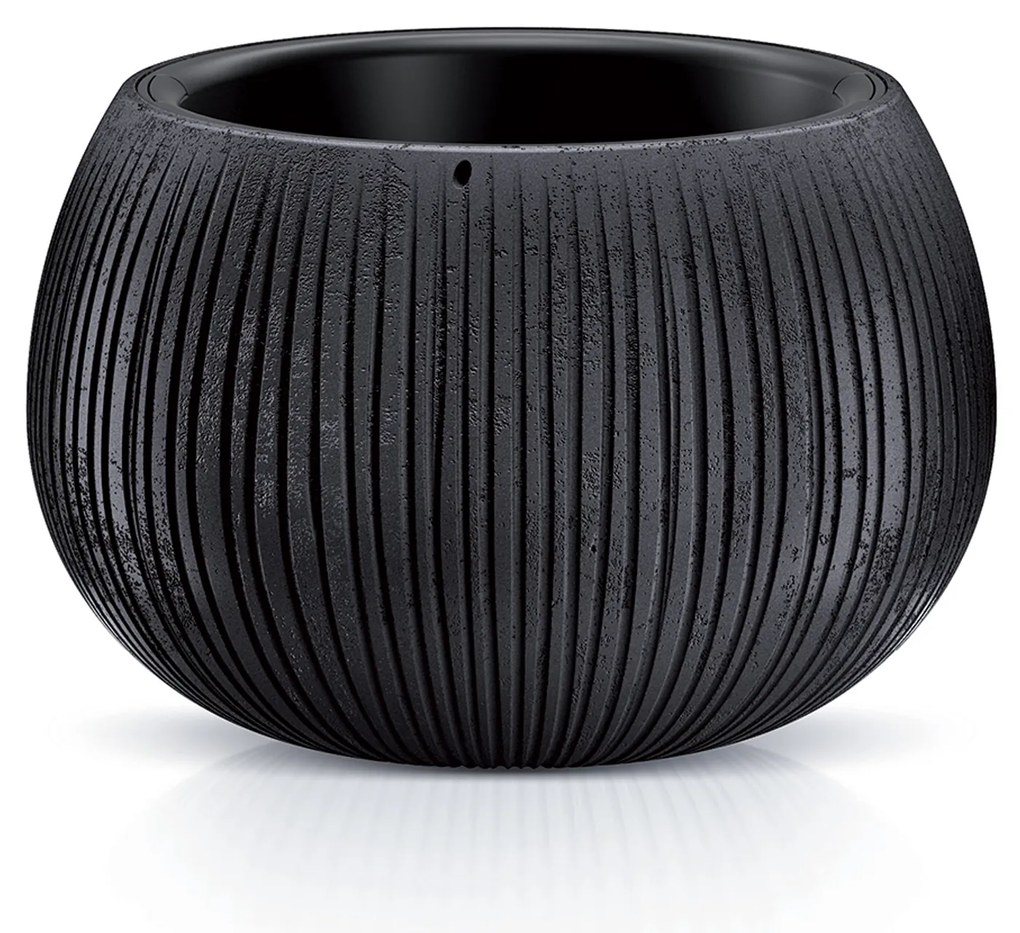 Donica ogrodowa Beton Bowl 24 cm czarny PROSPERPLAST