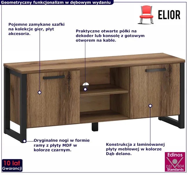 Nowoczesna stojąca szafka rtv - Krafi 9X