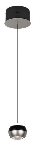 Czarna/w kolorze srebra lampa wisząca LED ø 15,5 cm Orbit – Trio Select