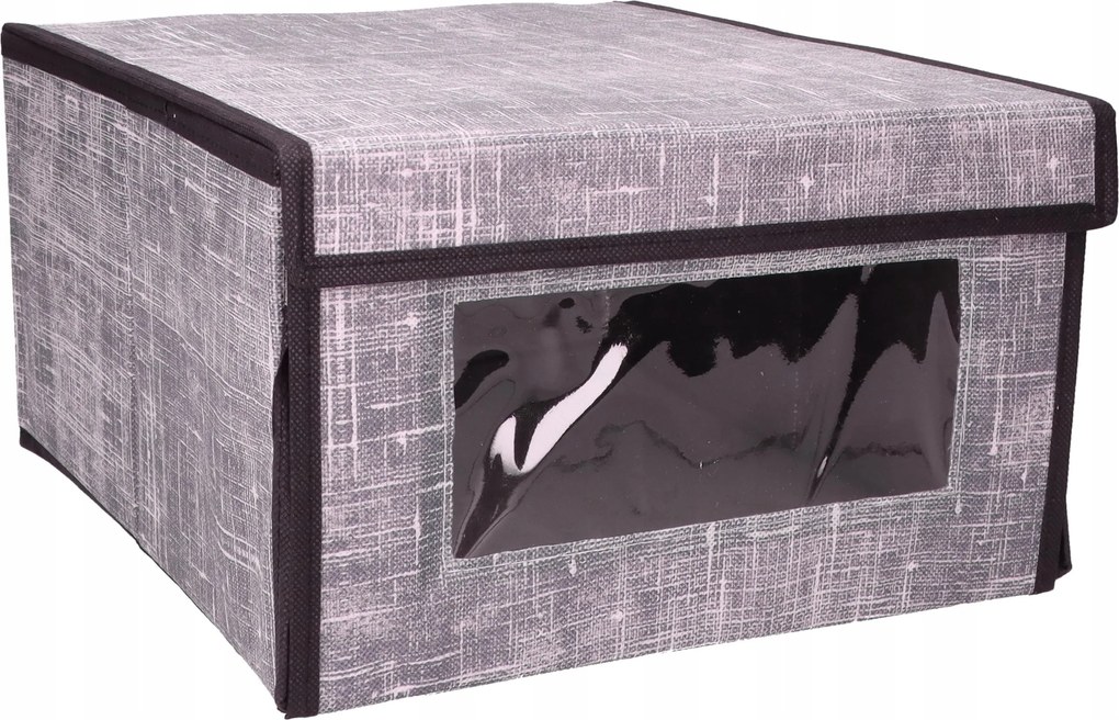 Organizer tekstylny Granatowy 34x29x19 cm okno pudełko do szafy domu biura