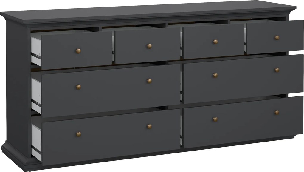 Szeroka komoda Paris 4+4 kolor szary