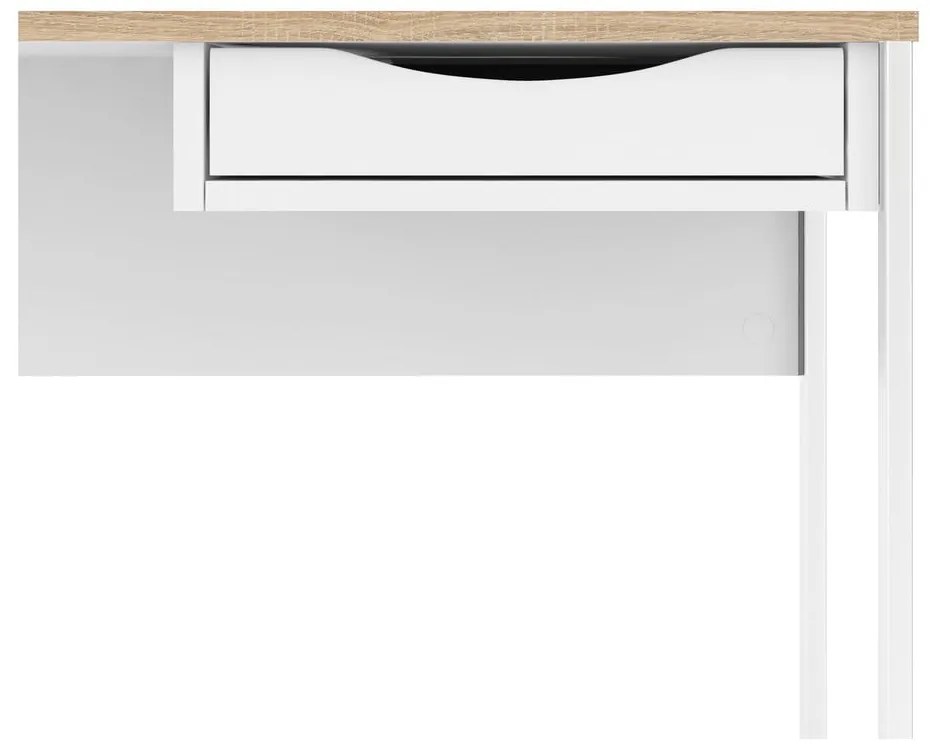 Białe biurko Tvilum Function Plus, 130 x 48 cm