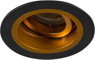 Inteligentny reflektor wpuszczany czarny ze złotym, przechylny, z Wifi GU10 - Chuck