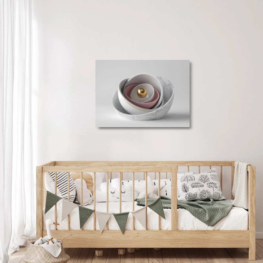 Obraz na szkle - Złota perła (70x50 cm)