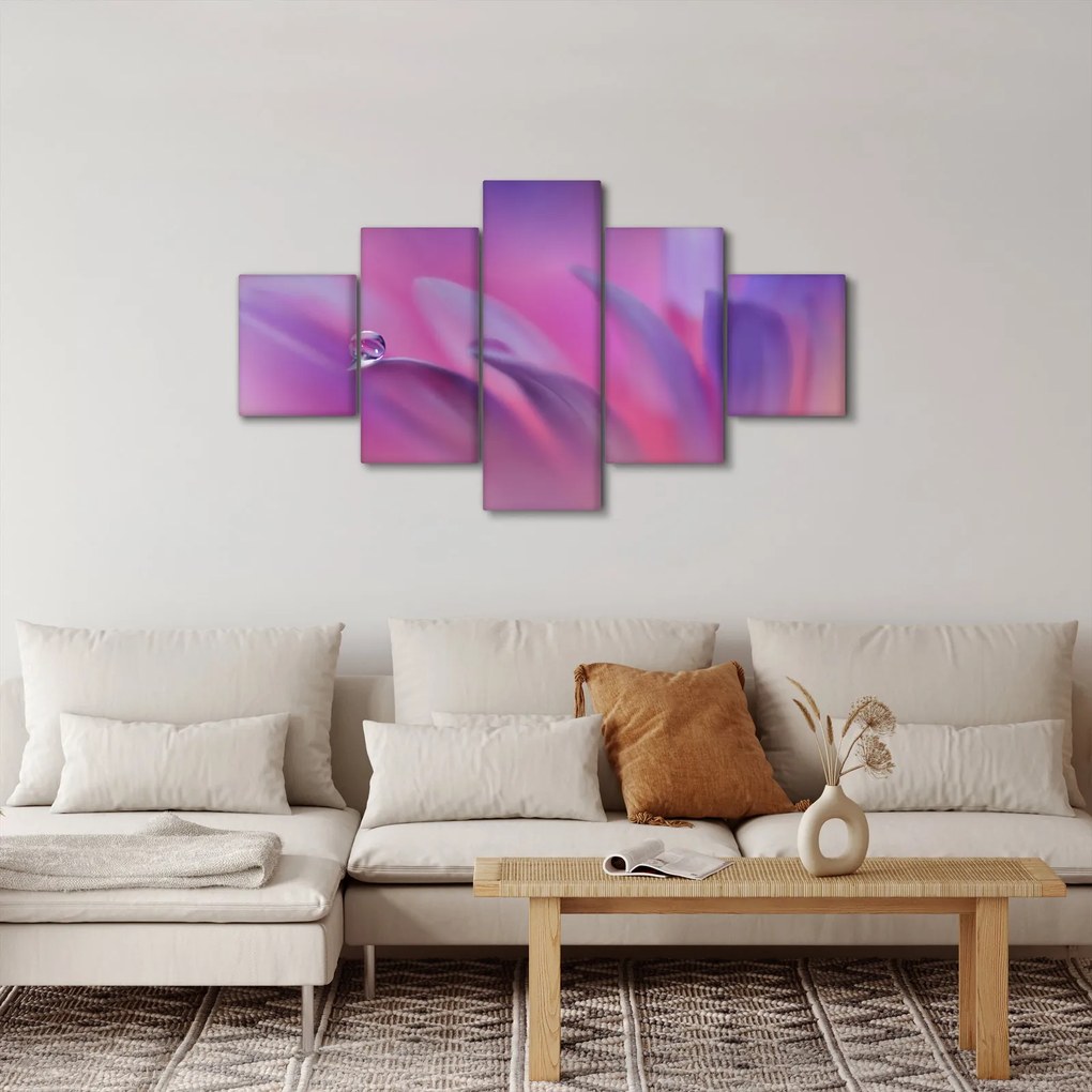 Obraz - Kropla na kwiecie (125x70 cm)