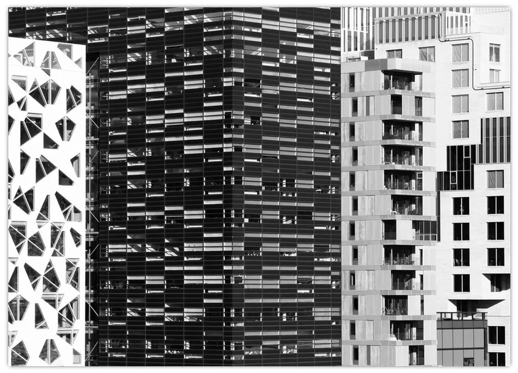 Obraz architektury czarno-białej (70x50 cm)