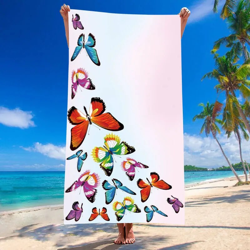Ręcznik plażowy SILMARI 100x180 cm kolorowy, 100% mikrofibra