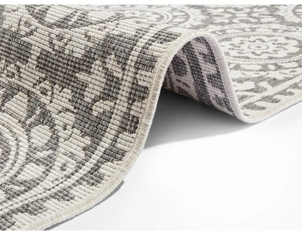 Szaro-kremowy chodnik odpowiedni na zewnątrz NORTHRUGS Jardin, 80x250 cm