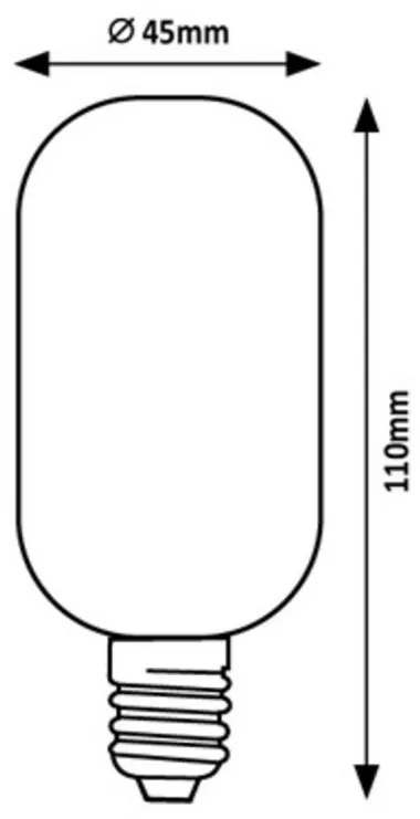 Rabalux Żarówka dekoracyjna LED filament ze skręconym żarnikiem, bursztynowy, E27, T45, 4 W, 250 lm