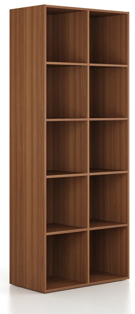 Regał FRAME, wysoki, 2 kolumny, 2162 x 872 x 450 mm, orzech