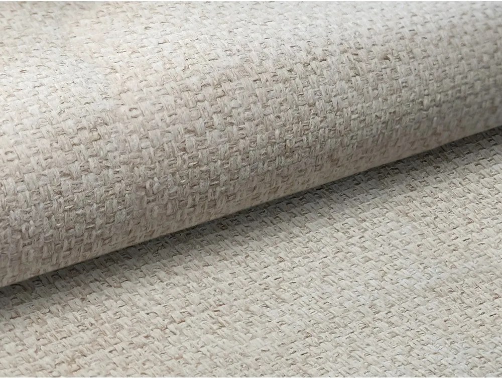 Kremowe tapicerowane łóżko dwuosobowe ze schowkiem i stelażem 140x200 cm Mano – Makamii