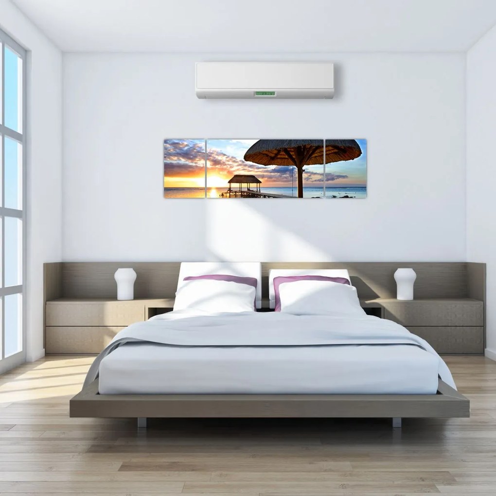 Obraz - Zachód słońca na Mauritiusie (170x50 cm)