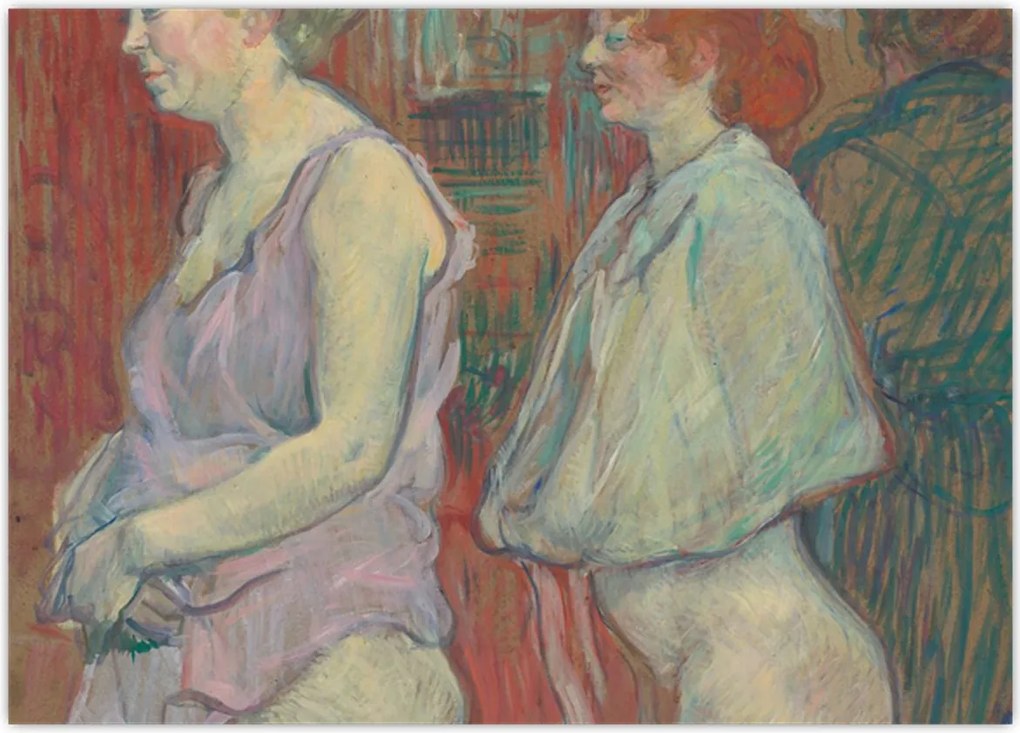 Obraz - Henri de Toulouse-Lautrec, Rue des Moulins, reprodukcje (70x50 cm)