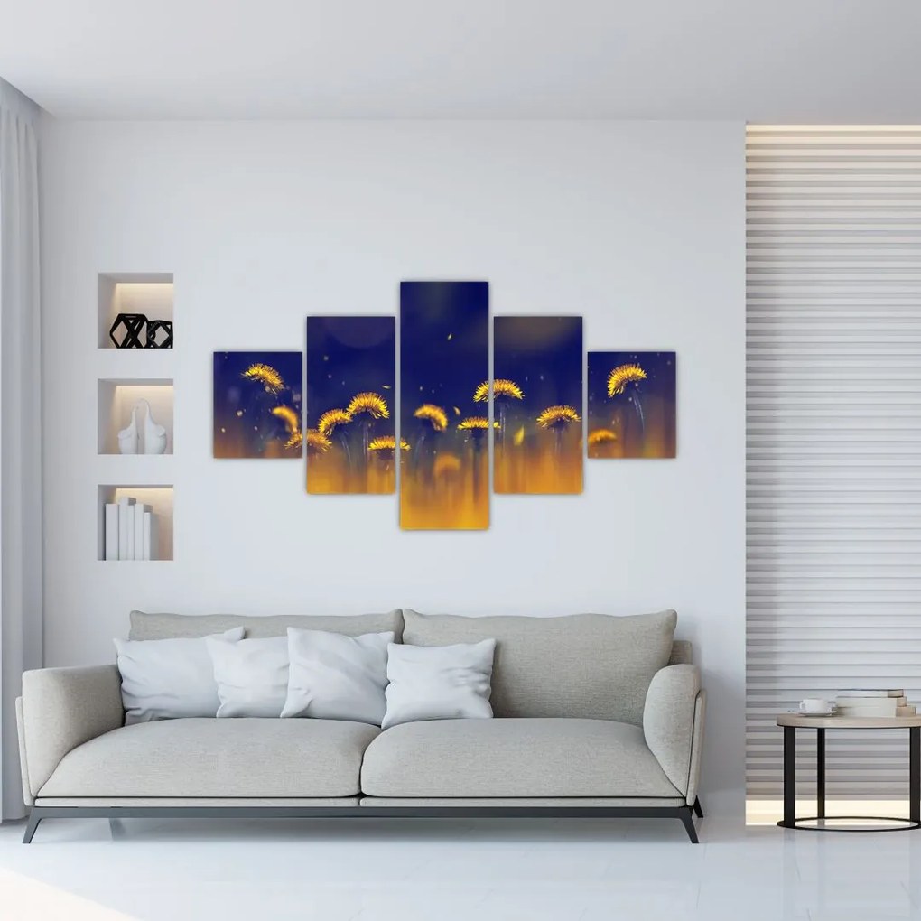 Obraz - Dmuchawce (125x70 cm)