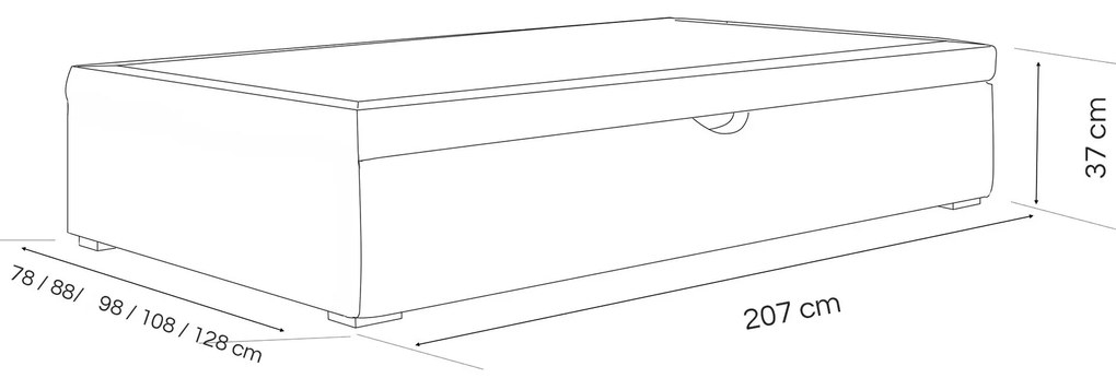 Łóżko dziecięco-młodzieżowe SWEETIE - 120x200